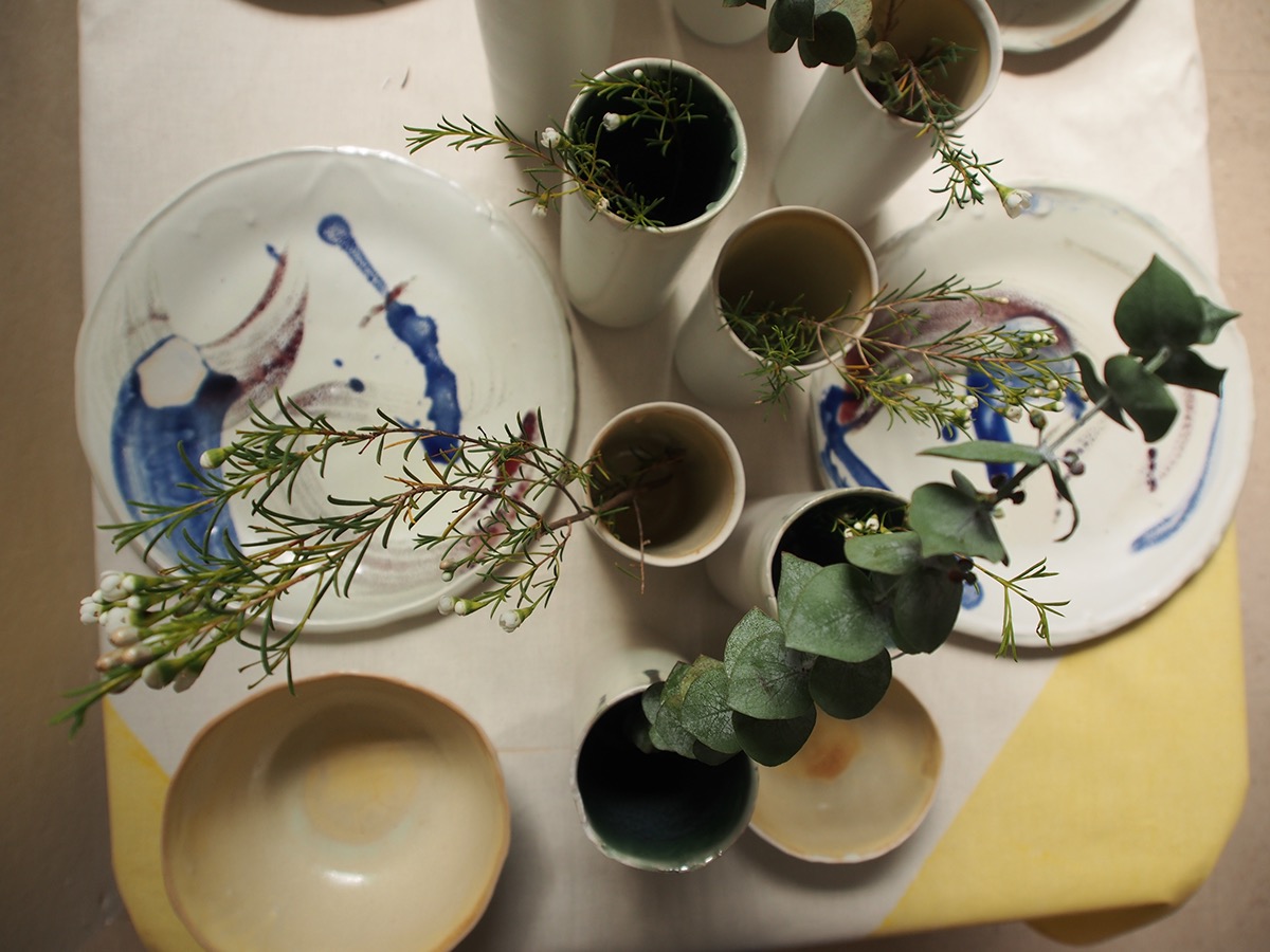 ceramic ceramics  tableware table placesetting tablesetting plate bowl cup Vase Tablecloth ceramic tableware 