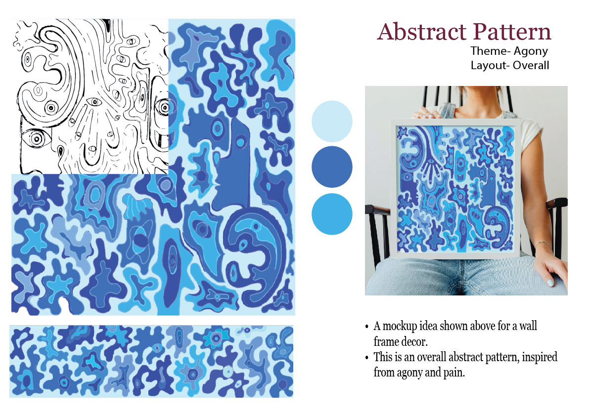 surface design textile print pattern abstract geometric Fashion  design
