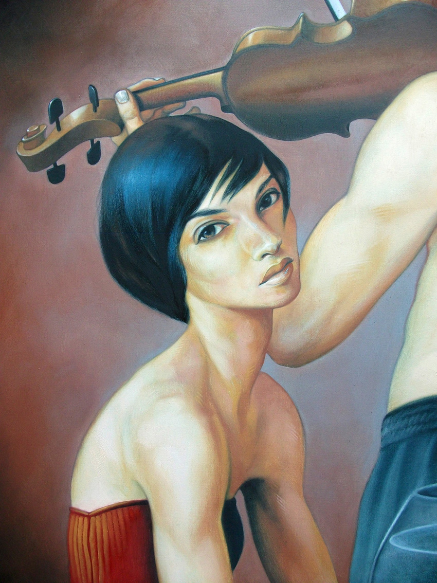 Oil Painting Fran Recacha figurative painting contemporary art la boheme
