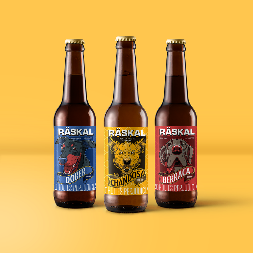 artesanal beer cerveza design diseño dogs labeling Packaging