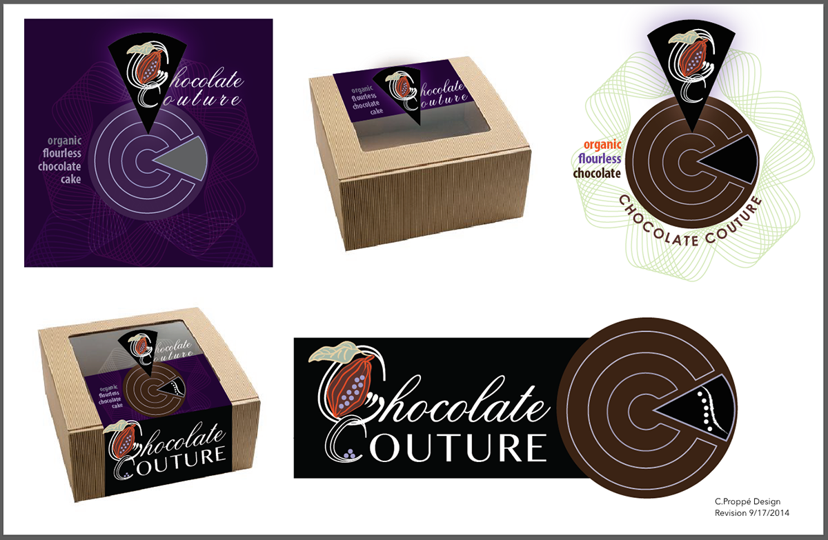 chocolate cake packaging design label design organic flourless cacao Sustainable