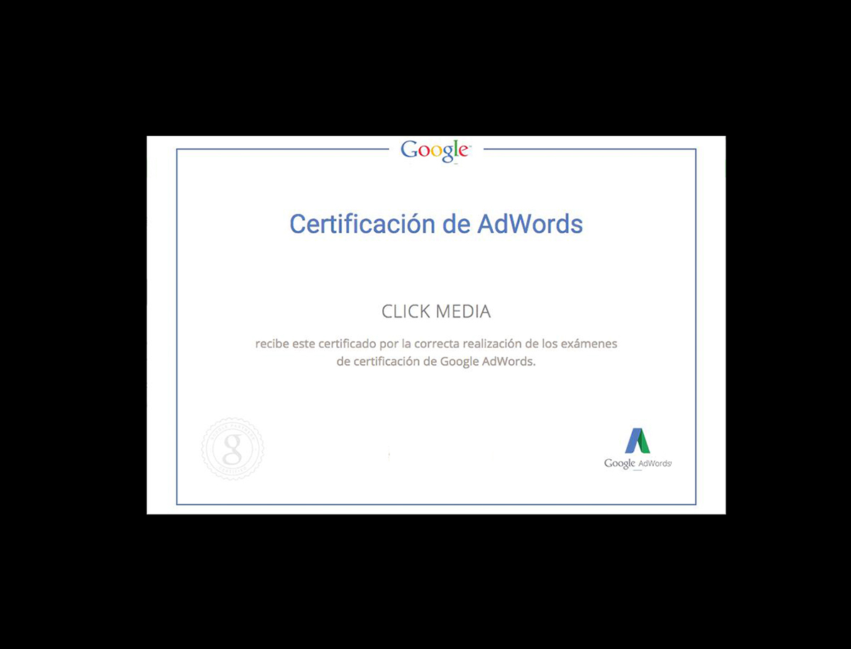 Certificacion ClickMedia
