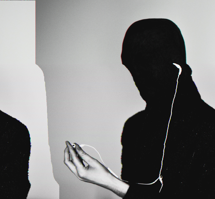 self portrait chris devour black and white fire double exposure art prints
