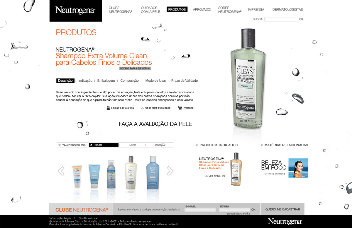 Neutrogena Johnson & Johnson site Website beauty
