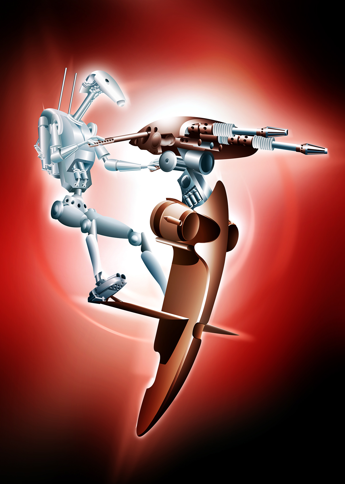 Adobe Portfolio star wars Star Wars movie robots illustrations adobe illustrator computer arts