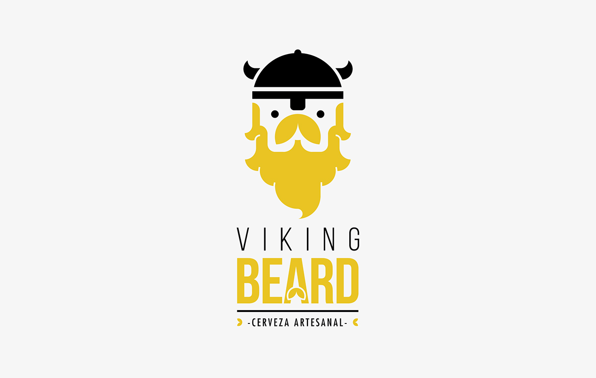 beer bottle cerveza botella viking vikingo Pack Label 3D flat design beard mustache sweat product geometric