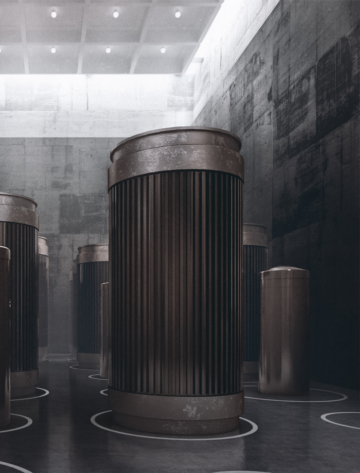 nuclear waste facility denmark royal academy thesis concept art archviz vray Rhino