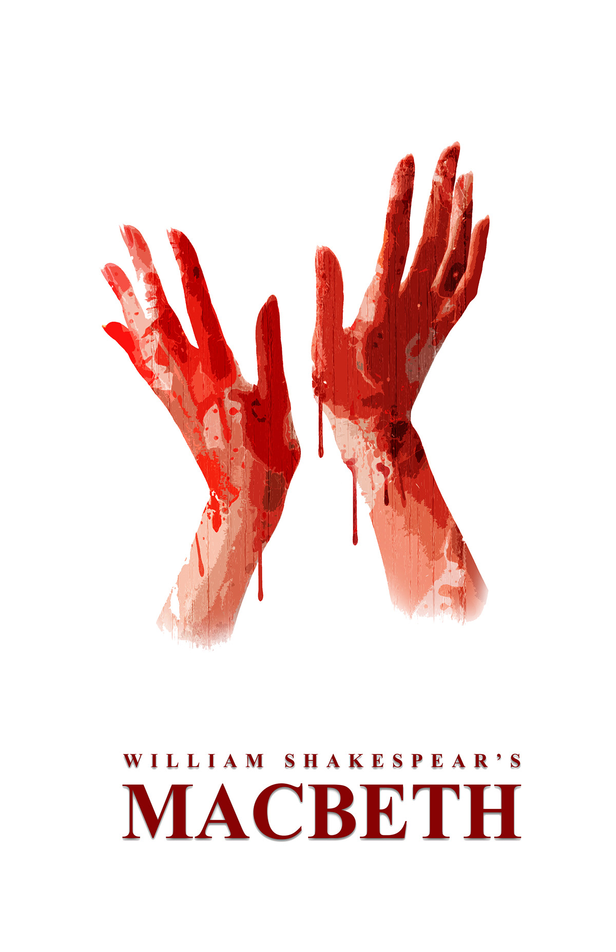 Macbeth poster blood movie type splatter red Shakespear william shakespeare play