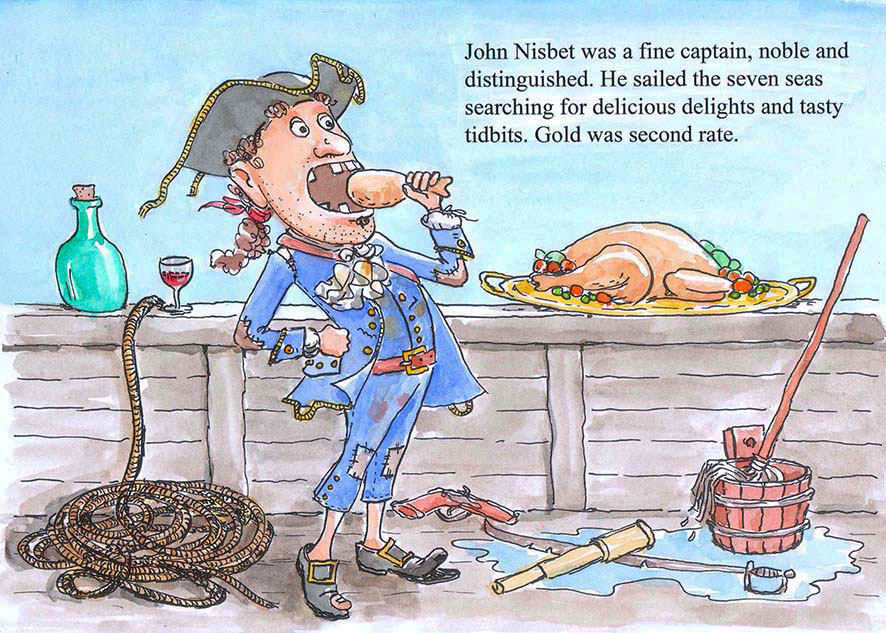 ILLUSTRATION  pirates funny cartoon silly humorous zany madcap adventure pirate ship