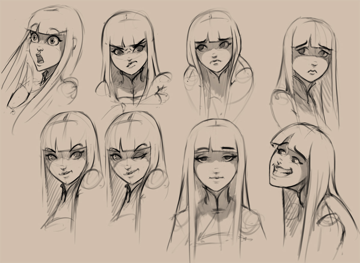 concept Taka personal project anime manga portraits expressions