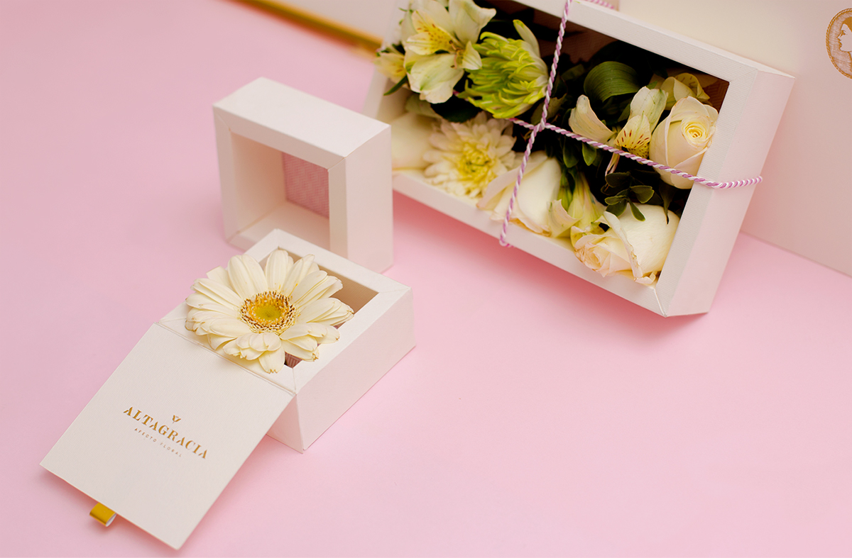 flower pink gold foil elegance Packaging Classic floral identity Roses