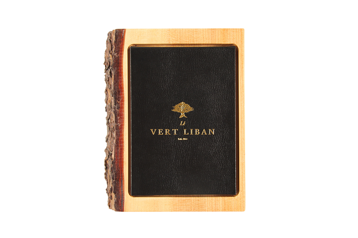 Le Vert Liban concertina gold Cedar heritage history wood leather leeds metropolitan University Food  drink chocolate design