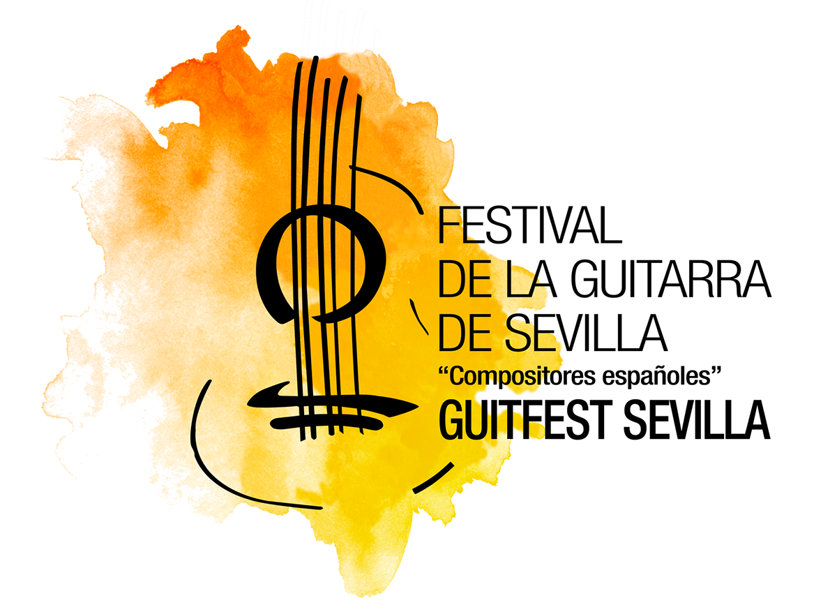 sevilla guitar festival Stationery merchandising material GuitFest seville branding  identity