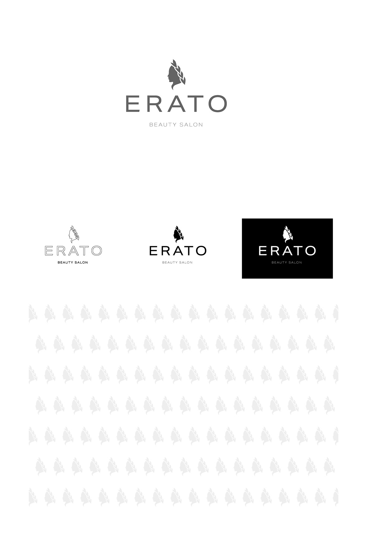 Logo Design beauty salon branding  logo minimalistic flat design erato