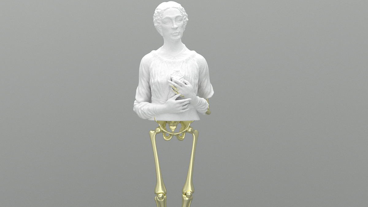 aesthetic 3D blender gold sculpture roman Marble antique greek