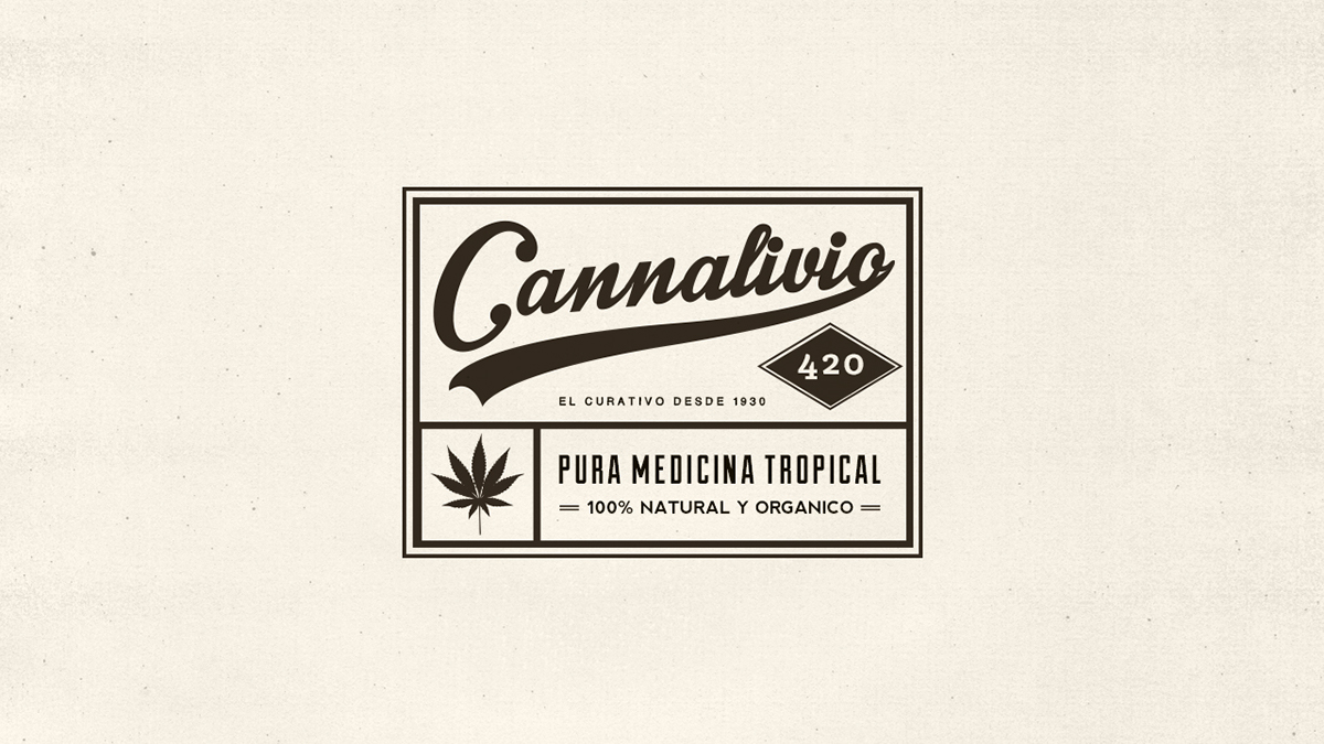 identity logo emblem cannabis marijuana natural colombia Tropical brand Caribe medicine medicina yerba plantas Herb