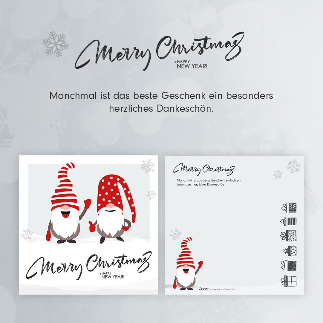 biancadesign freude Grafikdesign Grußkarte postkarte printdesign Weihnachten Wichtel winter