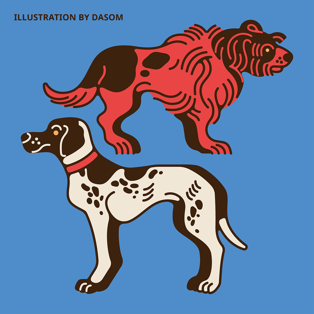 дог animal ILLUSTRATION  Digital Art  Character design  adobe illustrator Illustrator vector barcelona Travel