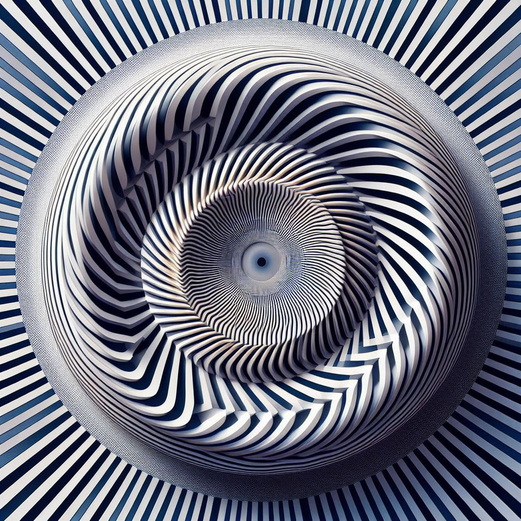 abstract Digital Art  geometric illusion ai