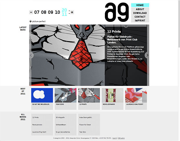 alexgrimm Website gallery design type