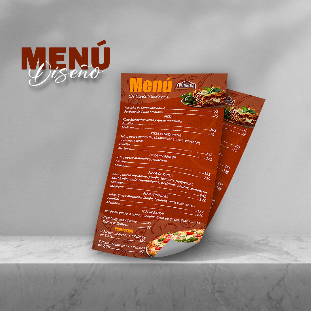 menu design proyecto diseño venezuela publicidad Papeleria impressionism creative comida diseño gráfico