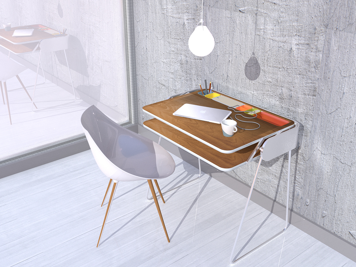 furniture  design  interior  student  room table  work space modern wishing more space
