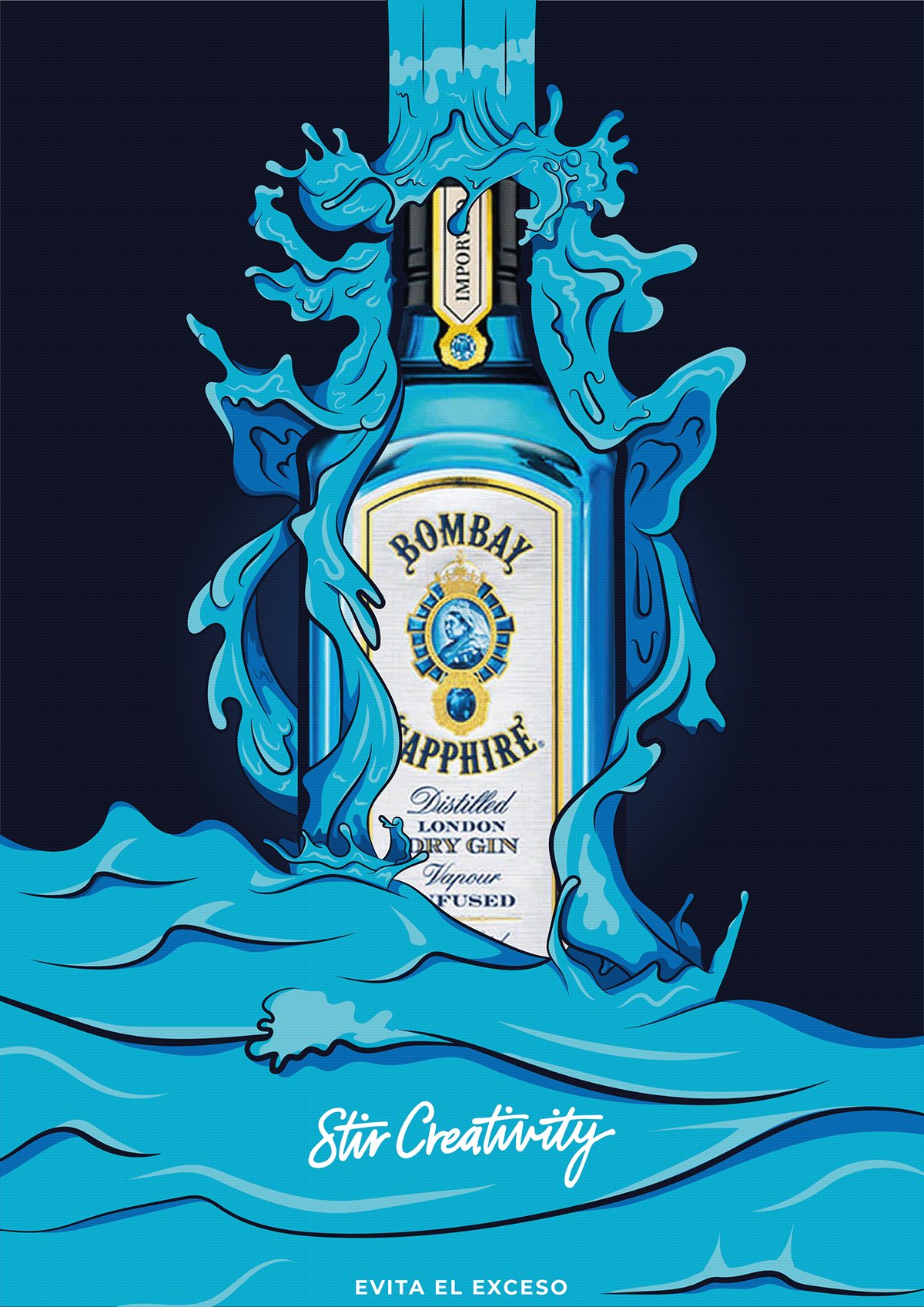 alcohol Bombay Sapphire Concurso ilustracion marca publicidad