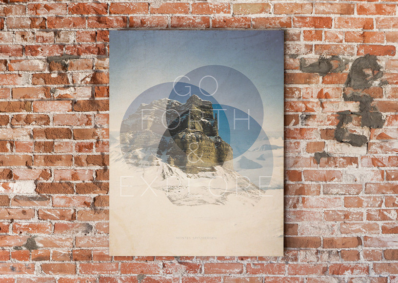 poster print ad mountain montes spitzbergen inspirational motivational Travel adventure explore