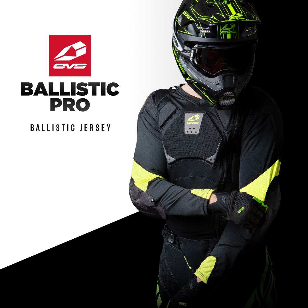 Ballistic Jersey Safety Gear Motocross EVS Ballistic Pro Protective Gear moto Kris Petrat Art Love Moto Apparel Design