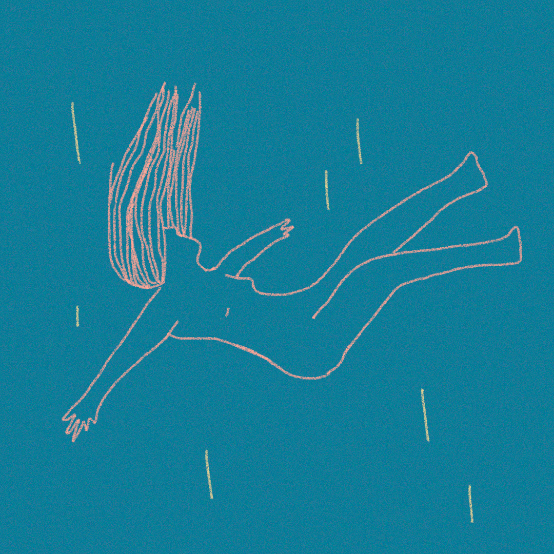 woman falling gif animation  ilustration motion graphicdesign posetopose motiongraphics