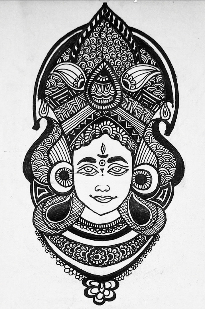 sketch pattern design  Mandala Art zentangle ink black and white paperdrawing blackpen Inking Illustration graphic design 