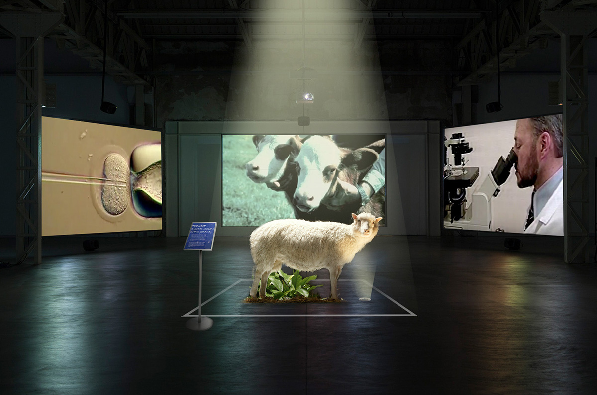 dolly dolly the sheep cloning cloning exhibition interaction Layar App ibeacon cloning exhibit animals zoo speakers lectures e-tickets