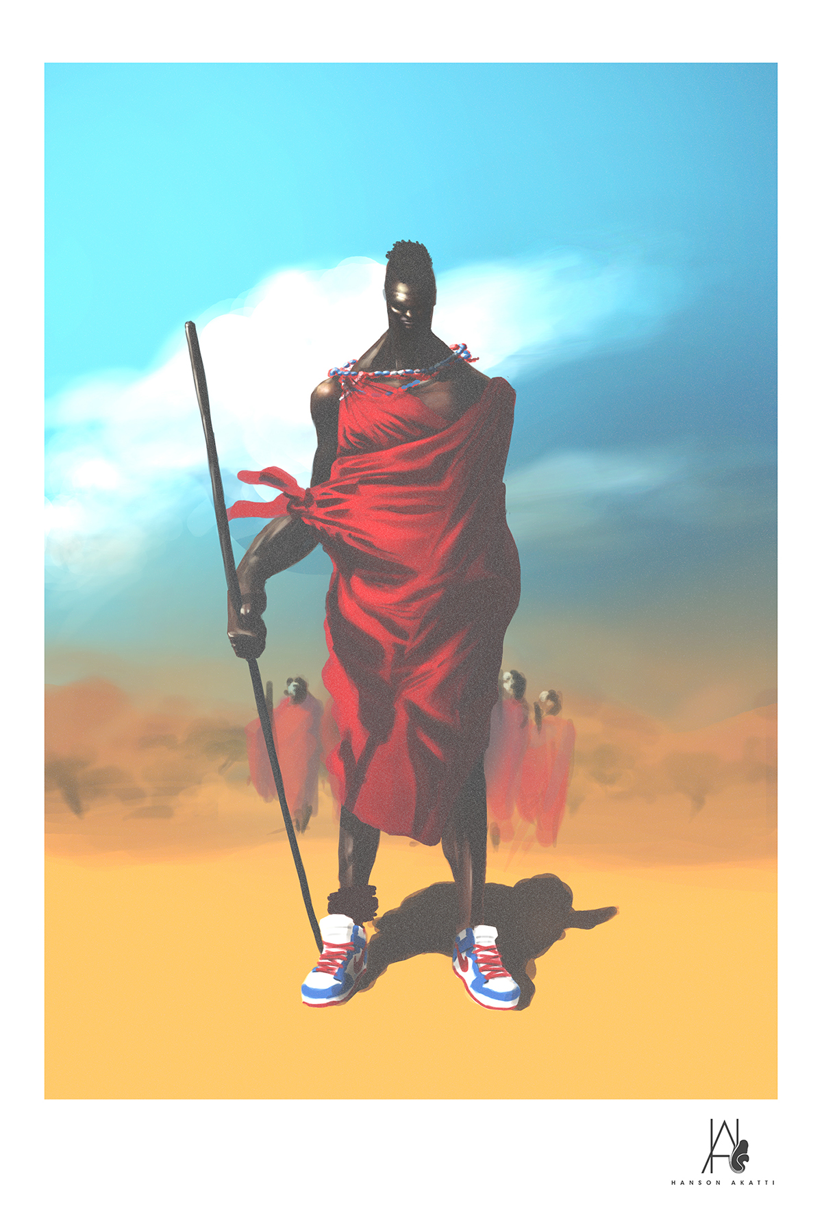 Masai kenya africa Nike red Ethnic