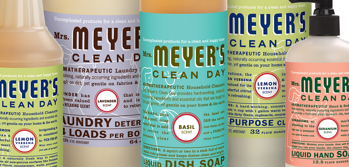 Mrs. Meyer's cleaners Aromatherapy identity design