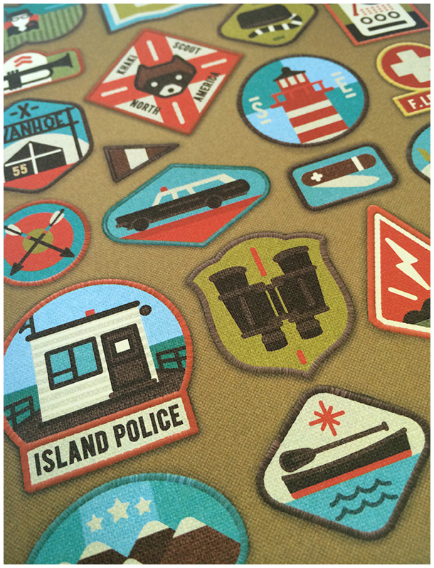 Moonrise Kingdom Badges scouts wes anderson vector texture Movies Cinema map america camping bugle lighthouse Clothing outdoors