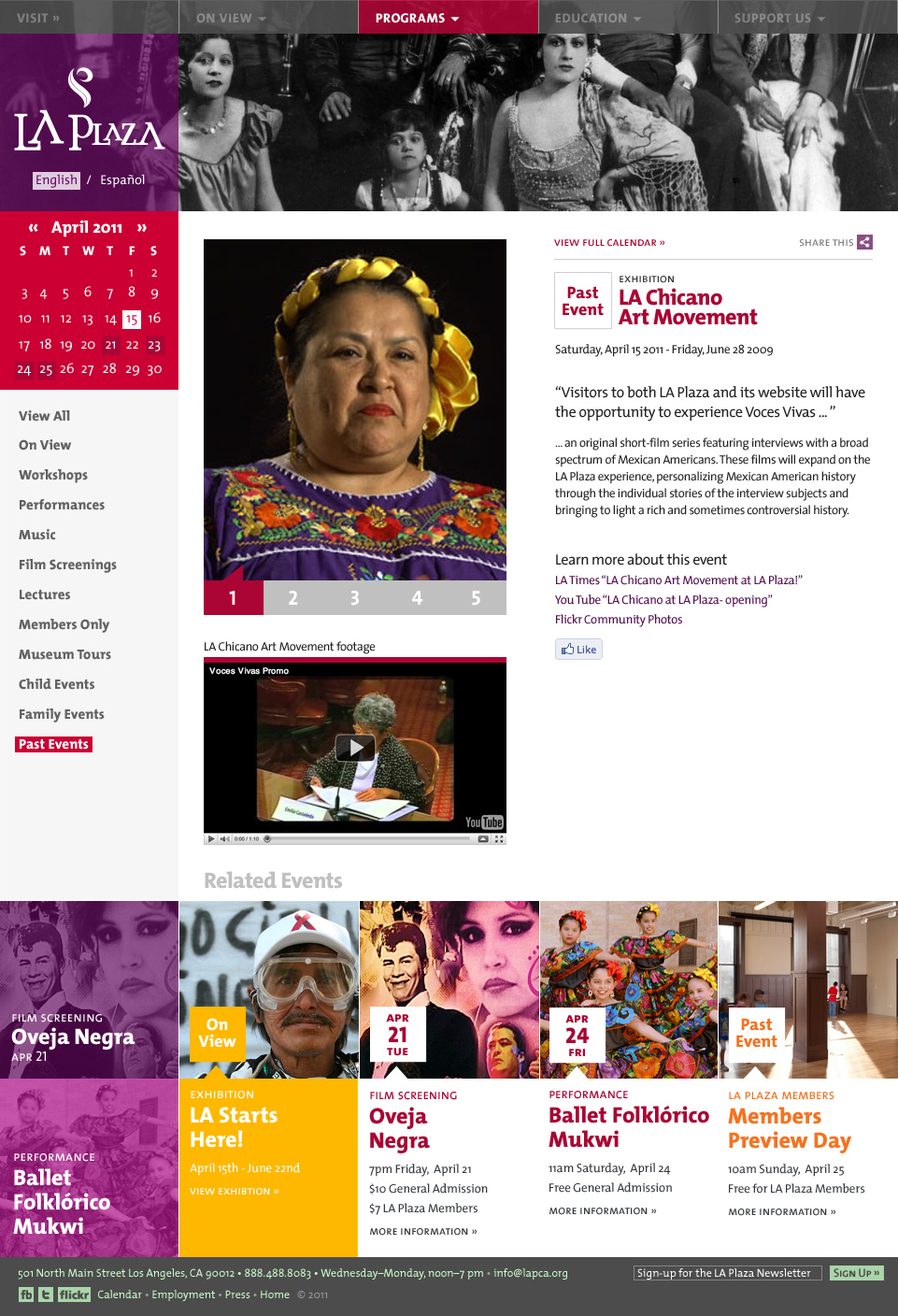 Adobe Portfolio lapca Los Angeles Mexican American cultural center museum heritage culture la plaza Seso