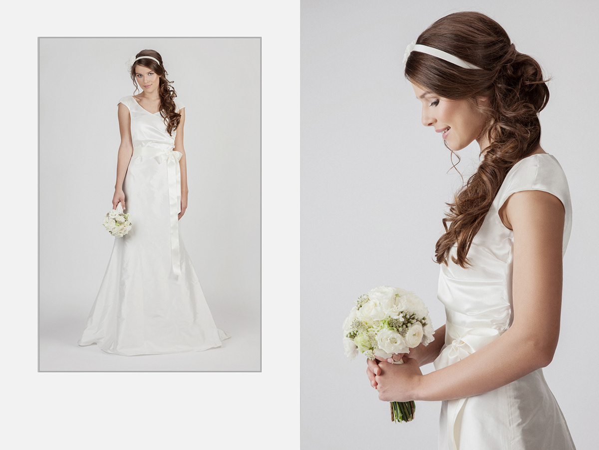 Bridal Couture Brautkleid WEDDING DRESS headpiece Flowers Bouquet white dress Hochzeit wedding