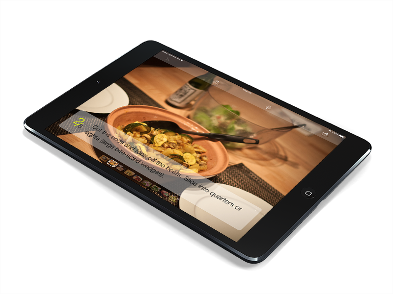 recipe iPad app kitchen Food  Interface UI ios7 flat dish