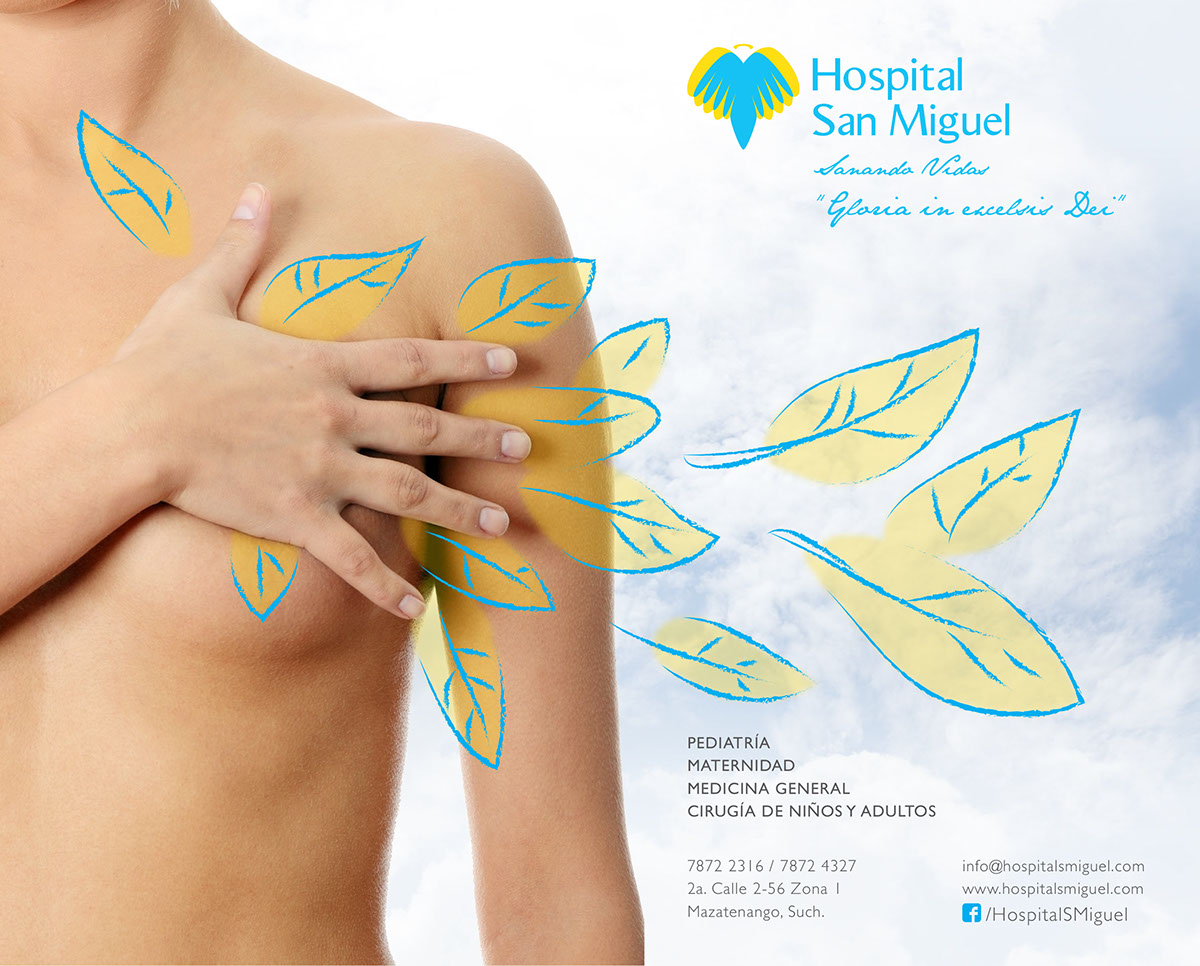 ilustration brand hospital angel feathers medicine Health newborn hearth breastcancer breast hands magazine ad