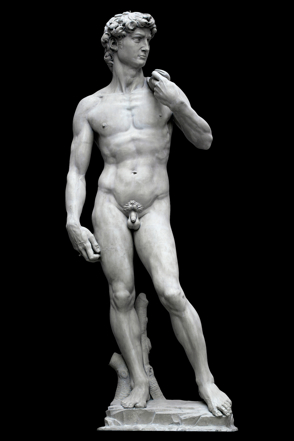 sculpture Michelangelo david masterpiece recreation live model Renaissance