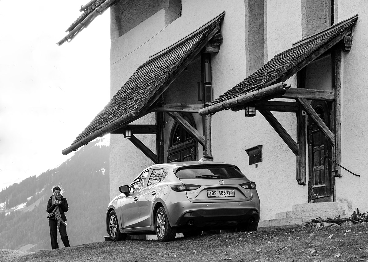 Switzerland Landscape black and white monochrome winter canon eos r6 Chateau D'Oex Château-d'Œx