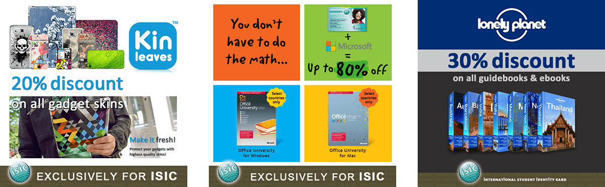 isic cards poster International student ID Web Netherlands brand identity