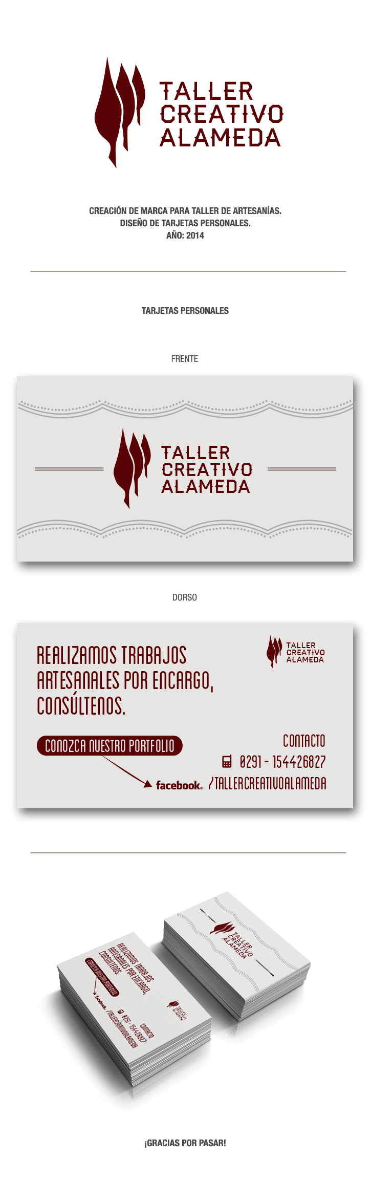 brand ad taller alameda creativo proyect design diseño personal cards marca bahia Blanca cris arias