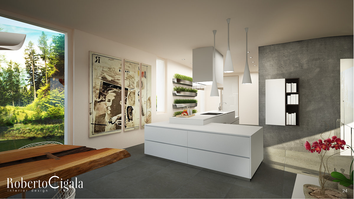 Roberto Cigala interior KK3Design lorenzo Giacomini furniture kitchen dining room