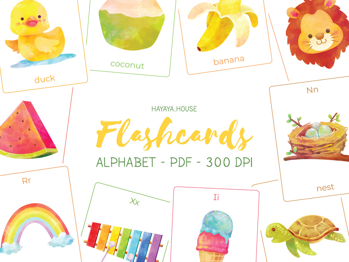 alphabet flashcards for toodler