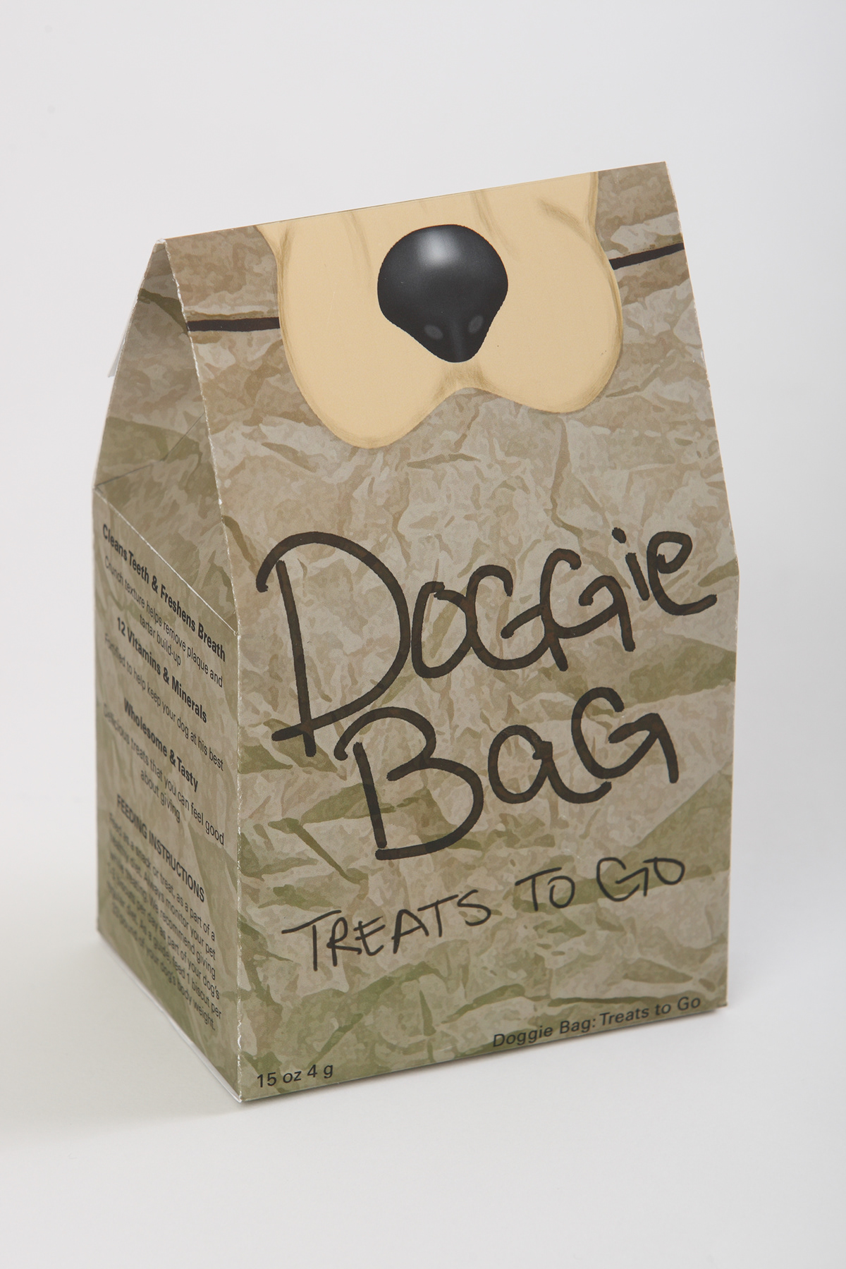 Dog treats paper bag note Erin Harris dogs bag
