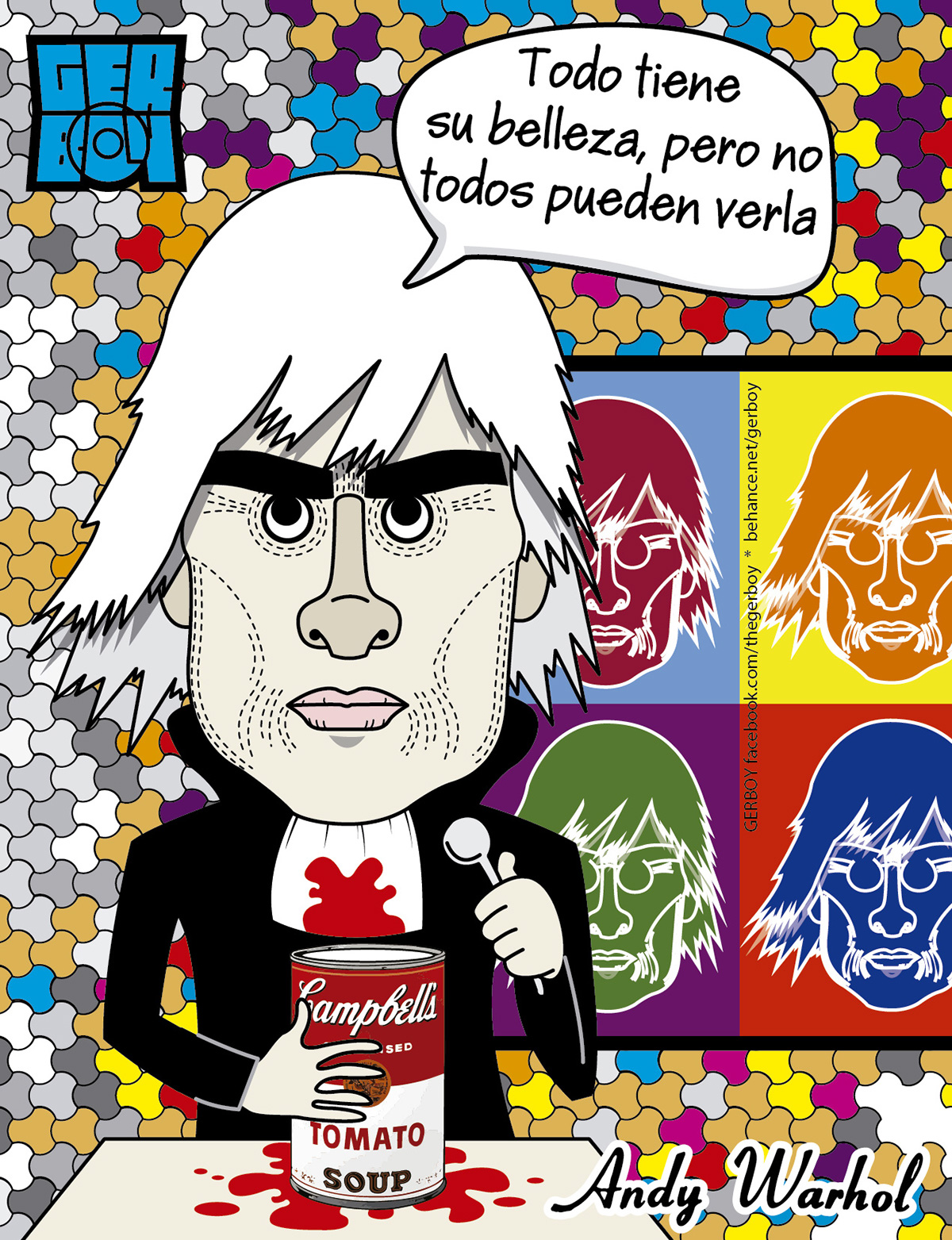 Andy Warhol Steve Jobs phillippe starck gerboy illustrationc colombia Cali Leonardo Da Vinci Karim Rashid Milton Glaser dibujos personajes