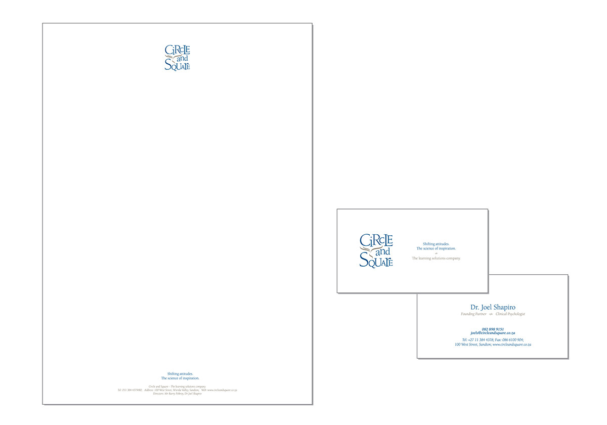 blue grey blue and grey psychology type logo letterhead business card