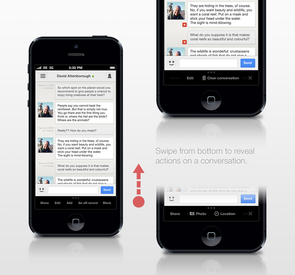 google  google chat  google talk  gchat  gtalk  iOS  apple  app  UI  chat app  Concept  mockups  interface design  App design