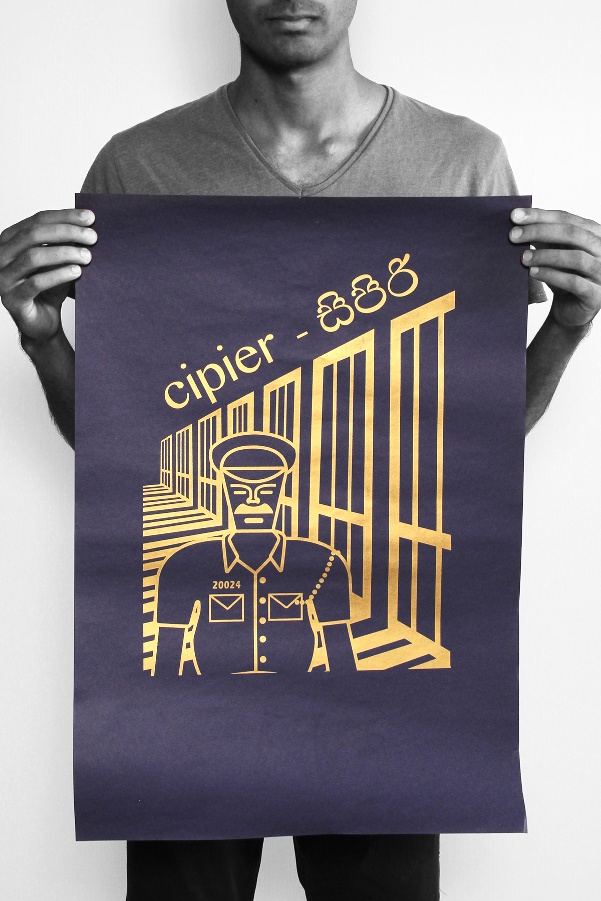 Screenprinting Sri lanka posters dutch cops police